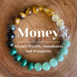 Natural stone money bracelets attract wealth, abundance and prosperity to meet everyday worn wrist accessories