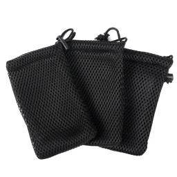 3Pcs/10Pcs Nylon Mesh Drawstring Storage Pouch Bag 9x13cm Multi Purpose Travel & Outdoor Activity Pouch For Digital Products