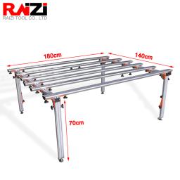 Raizi Counter Top Work Table for Large Format Tile and Slabes 180*140*70cm Thin Panel Tile Cutting Aluminum Working Bench