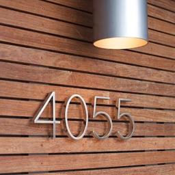 1pc 5" 125mm Floating House Number Silver Zinc Alloy Number & Letter Metal Address Plate Outdoor Door Number Dash Slash #0-9