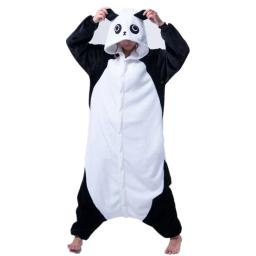 Panda One Piece Animal Cosplay Onesies Pajamas Jumpsuit Hoodies Adults Cosplay Costumes for Halloween and Carnival