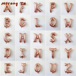 16 inch custom name A-Z Optional Letter Balloon Rose Gold Silve Gold Aluminum Foil Birthday Wedding Party Decoration suppliers