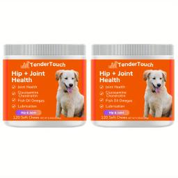240 Chews - 2 Pack (2 x 180g/6.35oz) 360g/12.7oz - TenderTouch Hip & Joint Health - Glucosamine for Dogs Soft Chews