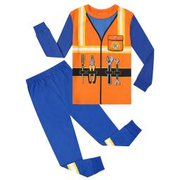 Construction Worker Pyjamas Halloween Pumpkin Kids Party Pajamas Sets Child Pijamas Boys Builder Costumes Halloween Sleepwear