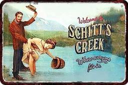VASAJEEVANI-Welcome to Schitt;s Creek Vintage Travel Poster Retro Poster Metal Tin Sign Chic Art Iron Painting Bar People Cave C