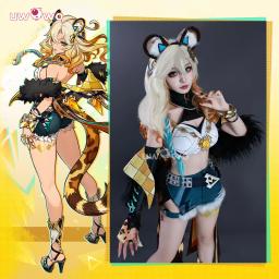 UWOWO Collab Series: Xilonen Cosplay Game Genshin Impact Xilonen Cosplay Costume With Tail and Ears XS-3XL Halloween Costume