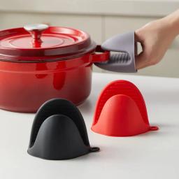 Oven Mitts Silicone Heat Resistant Pinch Mitts Anti Scalding Non Slip Gloves Clips Pot Holder Cooking Baking Oven Mitts
