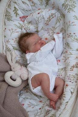 NPK 18inch Newborn Baby Size Rosalie Reborn Doll premium Make-up Handmade 3D Skin Top Quality Collectible Art Doll