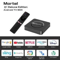 Android13 TV Box Netflix 4K Ultra HD AllwinnerH313 Google Certified Dolby Vision HDR10+2G16G Dual Wifi Streaming Media Device Q1