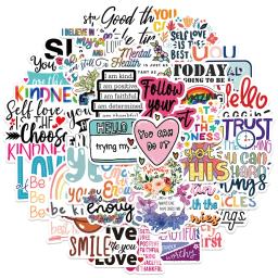 10/30/52PCS Inspirational Stickers Motivational Phrases Life Quotes Decals DIY Laptop Study Room Scrapbooking Stickers Toy