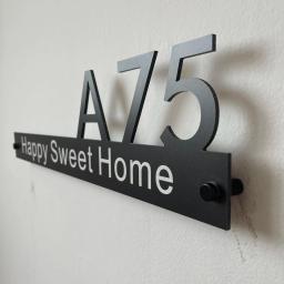 Weatherproof Metal House Numbers for Outside Personalized Custom Address Signs Large Number Plaque Screw Kit Wall OutDoor Plate