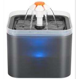 Ultra Silent Pet Fountain 67oz/2L with LED Lighting Activated Carbon Filter Water Dispenser Mute Drinker for Cats Small Dogs