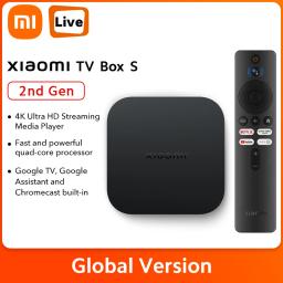 Original Global Version Xiaomi Mi TV Box S 2nd Gen Dolby Vision Google Assistant HDR10+ 4K Ultra HD Streaming Media Player