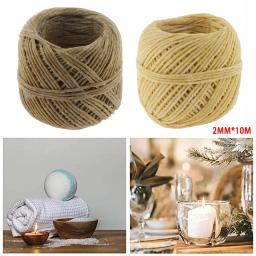 1 Roll ​Beeswax Wick Organic Hemps Wick 33 FT Well Coated Natural Beeswax For DIY Candle Stick Making Votives Tea Lights