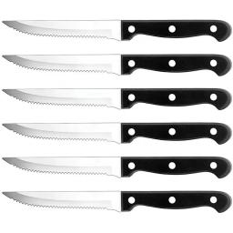 Steak Knives Set Cutlery Set 4/6/8/16 Pcs Full Tang Stainless Steel Sharp Serrated Dinner Knives Dishwasher Safe for Meat Bread