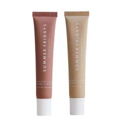 2PCS Summer Fridays Lip Butter Balm Day/Night Hydrating Lip Mask For Instant Moisture Shine & Hydration Shea Butter Vanilla