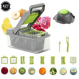 8 In 1 Multifunctional Vegetable Cutter Shredder Potato Slicer Carrot Grater Accessories Gadget Steel Blade Kitchen Cutting Tool