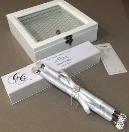 SSD Quality Invitation Scrolls Unique Luxury Crystal Metal Scrolls Invitation Letter Card For Wedding&Business Christmas Parties