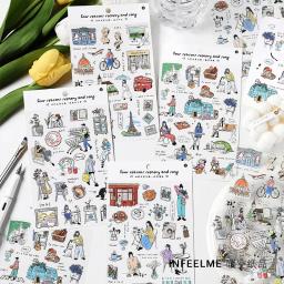 Travelling Scrapbook Stickers Kawaii Daily Life Stuff Decals Diy Decoration Stickers For Album Laptop Diary Decoration