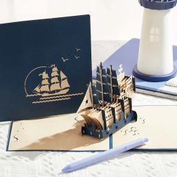 1pc Tanabata Greeting Card Three-dimensional Gift to Boyfriend and Girlfriend Gift Ins Wind 3D Handmade Small Card on Behalf O