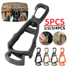 1/5pcs Clip Holder Anti-drop for Glasses Helmets Gloves for Camping & Hiking Working Outdoor Tools Black Army Green Khaki Orange