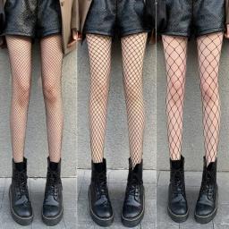 Hot Women Long Sexy Hollow Out Fishnet Stockings Pantyhose Black High Waist Stocking Tights Panty Fishnet Lingerie High Quality