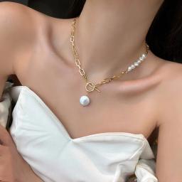 Original Jewelry 100% Natural Baroque Freshwater Pearl 14K Gold Filled Female Asymmetry Necklace For Women Gifts No Fade