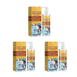 Night Use Dog Shampoo 3PCS Natural Pet Shampoo Moisturizing Formula for Sensitive Skin Pet Bathing Grooming Supply