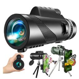 80x100 HD ZOOM Powerful Monocular Telescope Portable Binoculars Long Range Telescope Hunting Camping With Outdoor Camping Travel