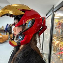 Voice-activated Deformation Helmet Anime Iron Man Mk50 Collection Figures Wearable  Around Animation Derivatives Model Toy Gift