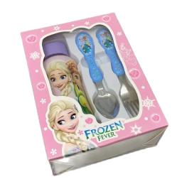Disney Tableware Set Cartoon Frozen 2 Spiderman Cars Fork Spoon Water Water Cup 3-piece Suit Children's Boutique with Box Gift