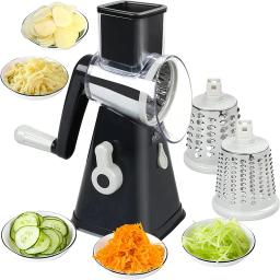 Manual Vegetable Rotary Cheese Grater with Handle Graters Shredder Slicer Nuts Grinder with Strong Suction Base