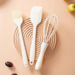 Silicone Egg Whisk Long Handle Heat Resistant Baking Utensil Cake Cream Spatula Oil Brush Baking Dessert Tools Kitchen Supplies