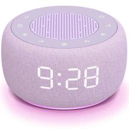 3 in 1 Digital Desk Clock Sound Machine Nightlight 18 Sounds White Noise Machine 5 Alarm Tones Snooze Table Clock Sleep Timer