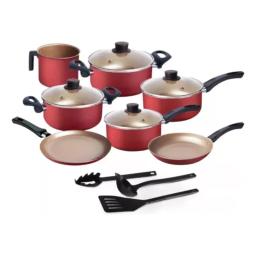 Non-stick Cookware  10Pcs Premiun Glass Lids Baking Cookware and Fryers