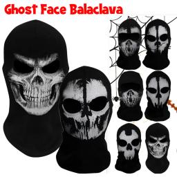 Cycling Ghost Skull Balaclava Ghost Halloween Cosplay Face War Game Cosplay Mask Protection Skull Pattern Balaclava Mask