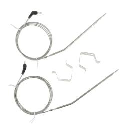 2 Sets Stainless Steel 6.5" Food Meat Thermometer Probe Replacement for Thermopro TP04 TP06S TP07 TP08 TP09B TP10 TP16 TP17 TP20
