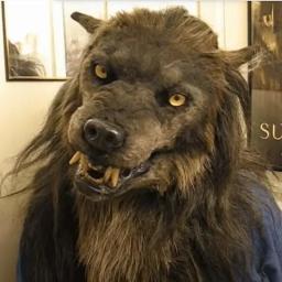 Halloween Latex Wolf Head Mask Werewolf Headgear Party Scary Decor Headgear