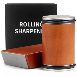New Rolling Knife Sharpener Kit Magnetic Knife Holder Adjustable Angle Cylinder Set Kitchen Ceramic Polishing Disc Kitchen Tool