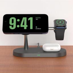 3 in 1 Wireless Charger Stand For iPhone 12 13 14 15 Magsafe Charger Airpods Pro Apple Watch 9 8 7 6 QI Fast Charging Station