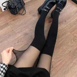 Sexy Patchwork Color Women Pantyhose Tights Fake Stockings Thighs High Stocking Black Color Silk Socks Japanese Style JK Sock