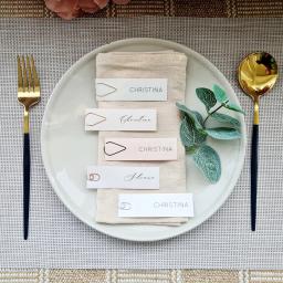 Personalized Place Card Modern Minimalist Vellum Paper Name Card Baby Shower Menu Wedding Party Birthday Stationer