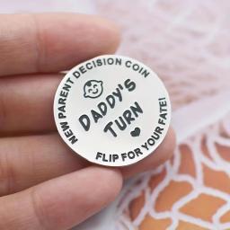 Funny Baby Shower Gifts,New Parents Decision Coin & DIY Sunflower Greeting Card, Baby Pregnancy Gift for First Time Mommy Daddy