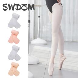 SWDZM Adult And Kids Footed Pantyhose for Dancing Elastic Waist Yoga Tights Girls Ballet Socks With Hole Student Pantyhose