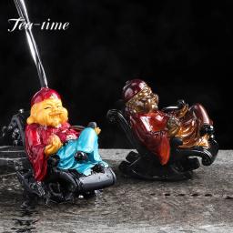 Boutique Rich Master Landlord Tea Pet Color Change Te Games Exquisite Miniatures Tea Figurine Tea Ceremony Tea Statue Decoration