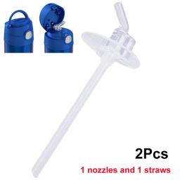 1Set 12 Ounce Funtainer Bottle F401 Water Bottle Straw Stem Set Drinking Straw Set Replacement Straws For Thermos for Kids Adult