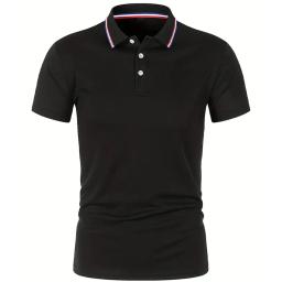 2023 Hot Sale Men's Summer Casual Breathable Comfortable Polo Shirt Men's Solid Color High Quality Short Sleeve T-Shirt