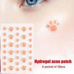 Hydrocolloid Acne Pimple Patch 36 Counts Cute Cat Paws Shaped Acne Absorbing Cover Patch, Invisible For Acne D W3I3