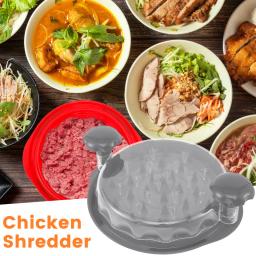 Chicken Shredder with Clear Lid Non-Slip Chicken Breast Shredder with Ergonomic Handle Visible BPA Free Chicken Shredder Tool