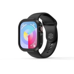 Soft TPU Case for Apple Watch Series 10 42/46mm Scratch-Resistant Carbon Fiber Screen Protector Cover High Sensitivity All-wrap